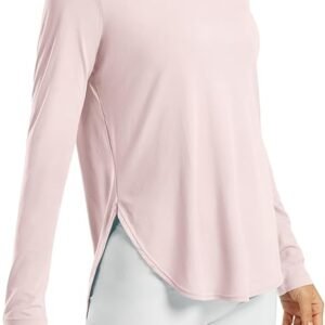Light Pink Long-Sleeve Workout Shirt
