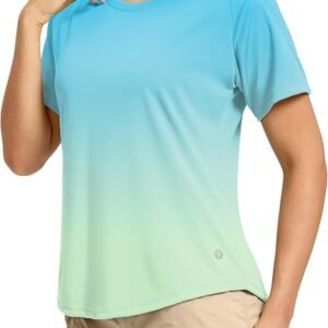 Ombre Gradient Short-Sleeve