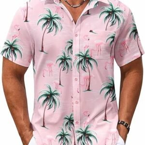 Pink Tropical Print Carrabin Shirt