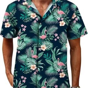 Green Tropical Print Carrabin Shirt