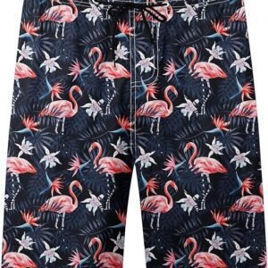 Flamingo Print Beach Short