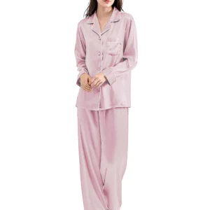 Pink Silk Pajama Set