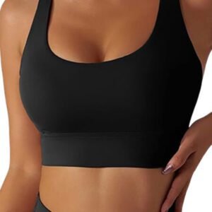 Black Crisscross Back Sports Bra