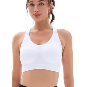 White Padded Sports Bra
